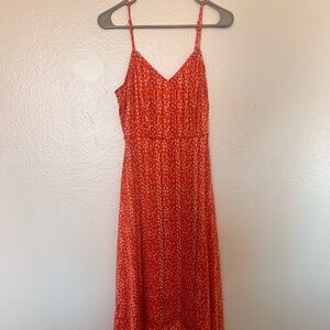 Lulu's Scarlet Floral High Low Dress